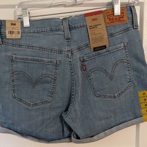 Levi's Hypersoft Mid-Length Denim Shorts. Never worn, tags on.